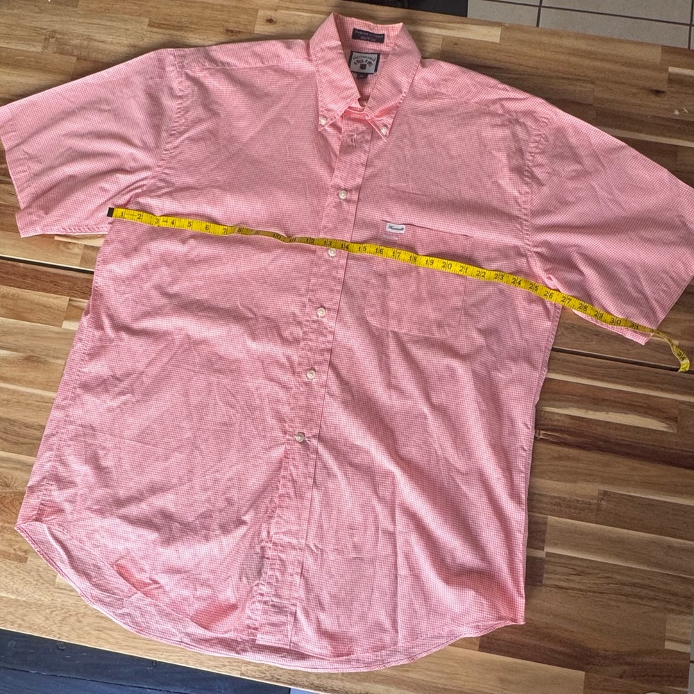 Faconnable Men's Gingham Button-Down Short Sleeve… - image 1